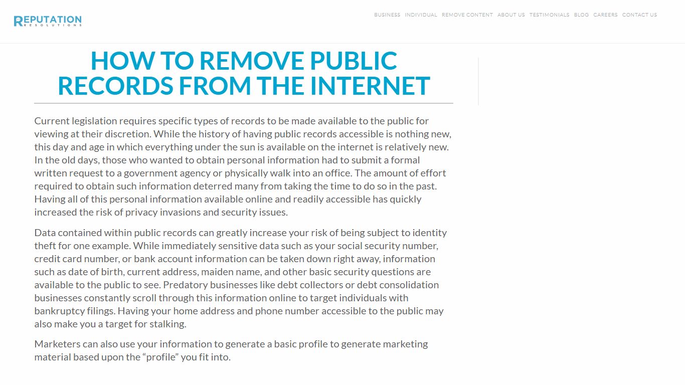 How to Remove Public Records from the Internet